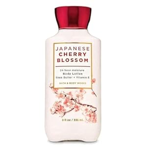 Bath and Body Japanese Cherry Blossom 24 Hour Moisture Super Smooth Body Lotion with Shea Butter, Coconut Oil and Vitamin E 8 fl oz / 236 mL