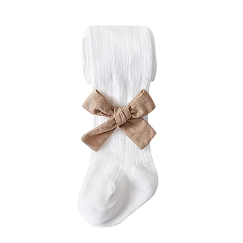 Baby Girls Knit Tights with Cute Bow Comfy Soft Leggings Fall Winter Warm Stockings Pants Birthday Ballet Dance Trendy Outfit