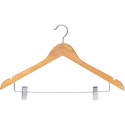 KADAX Kleiderbügel aus Holz, mit Klemmen aus Metall Cover