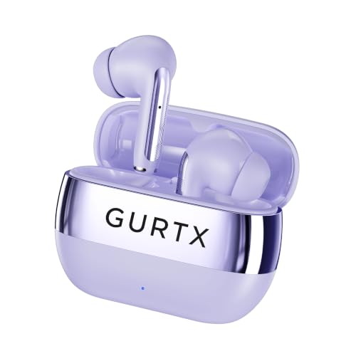 Image of Earbuds Wireless with 60H Playtime, Noise Isolation & Clear Calls, Bluetooth with Voice Assistant, Ear Buds with Bluetooth V 5.3 & with Type C Fast Charging, IPX4 TWS Earphones Purple Colour