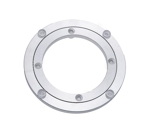 Dailydanny Aluminum Heavy Duty Lazy Susan Rotating Turntable Bearing Swivel Plate Hardware for Dining-Table (6 inch)