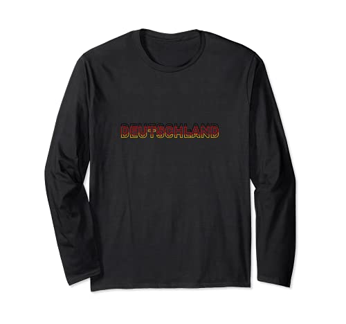 Flag Germany Long Sleeve T-Shirt, Black