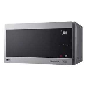 LG MS2595CIS Mikrowelle mit Smart Inverter Technologie, 25 Liter Kapazität, 1000 W, Automatikprogramme, einstellbare Leistungsstufen und EasyClean-Funktion, Silber