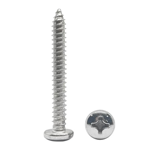 25 tornillos autorroscantes M6 x 50 mm acero inoxidable miniatura 1