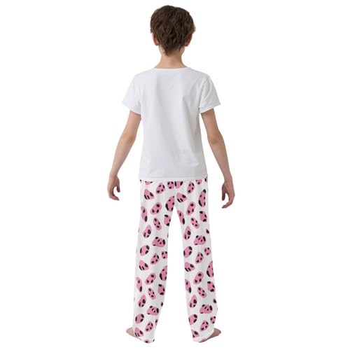 Boys' Pants Leopard Print Cute Cheetah Spots Pink Long Bottoms Jogger Pants Elastic Waist Trousers with Pockets S-XL3