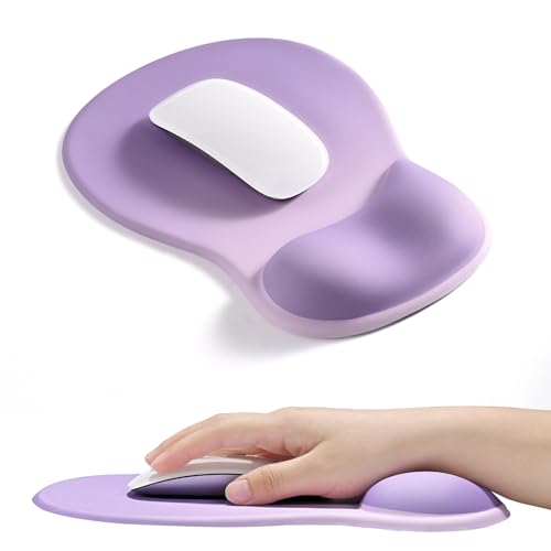 EooCoo Ergonomic Mouse Pad with Gel Wrist Rest Support Middle Concave Design, Relieve Wrist Pain Mousepad, Non-Slip Base for Laptop, Office Desk Accessories, Carpal Tunnel Syndrome