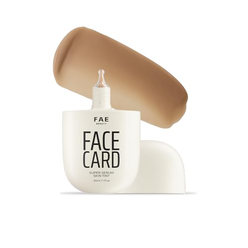 Image of FAE Beauty Face Card 4-in-1 Super Serum Skin Tint | Hydrates, Primes, Provides Coverage & Protects with SPF | Lightweight, Dewy Finish | 30 Shades for Indian Skin Tones | Shade - 23O - Warm Olive