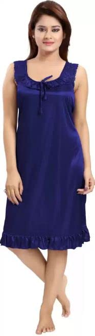 PINKHUB Women's Satin Short Babydoll Nighty