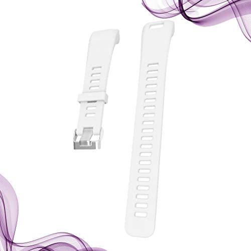 Baluue Siliconen Horlogebandje Horlogeband Vervangende Quick Release Band Compatibel Voor Garmin Vivosmart Hr (Wit) - Afbeelding 4