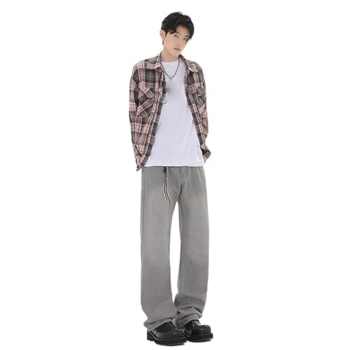 Men's Casual Classic Vintage Denim Career Trousers4