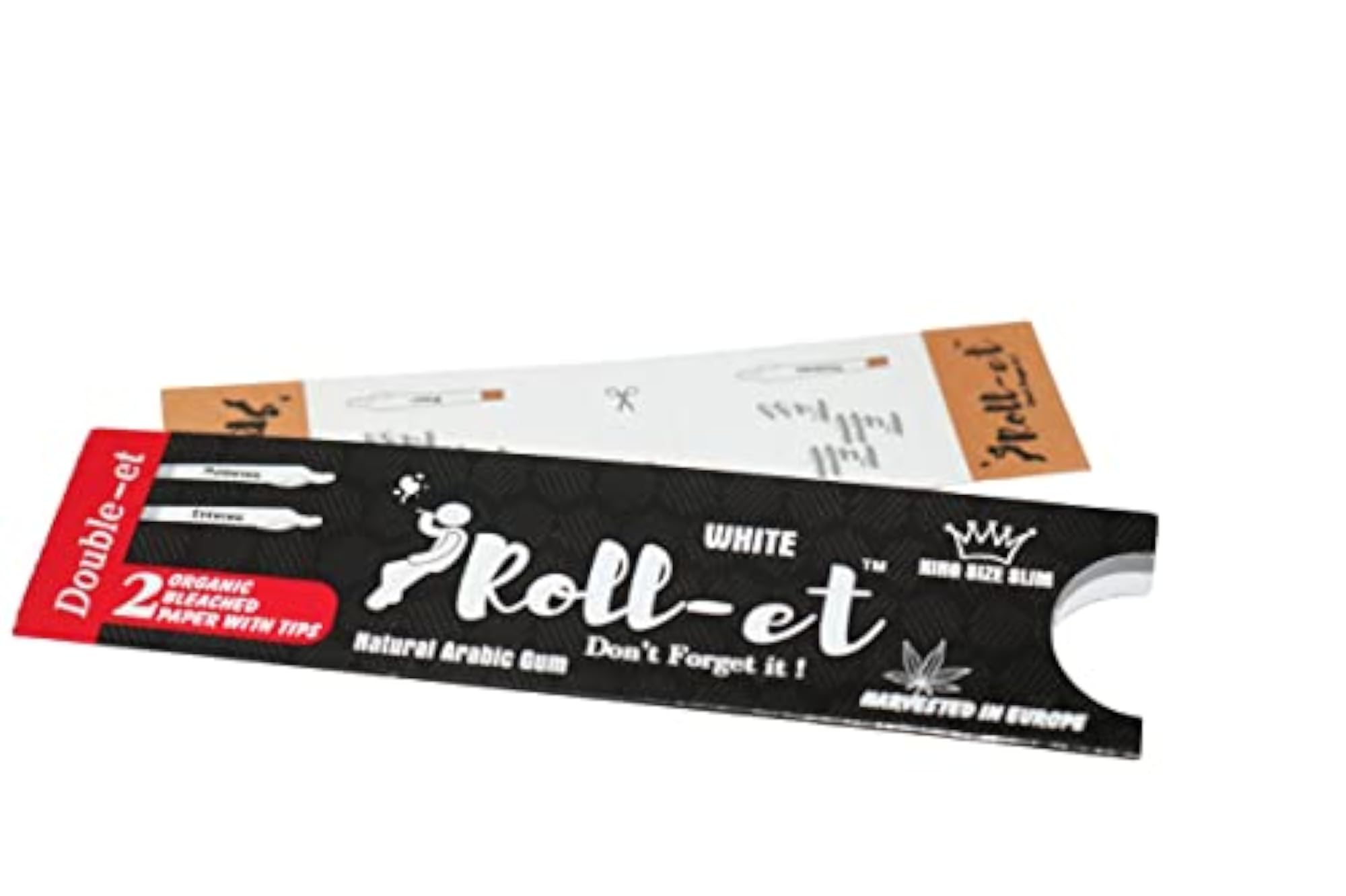 King Size White Smoking Rolling Paper with Hexagonal Watermark
