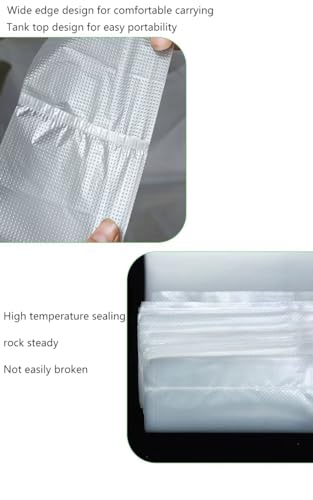 Fimdeme Transparent Grocery Bags Plastic Shopping Bags With Handles T Shirt Bags For Small Business Store Retail Restaurant  thumb #4