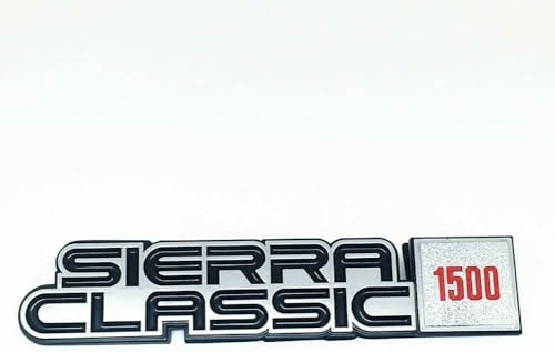 Image of 2Pc Sierra Classic 1500 Front Fender Emblems Nameplate 3D Badge Fit for 1981-1988 Sierra