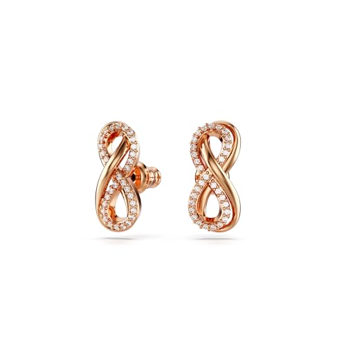 Swarovski Hyperbola Stud Earrings, Infinity Symbol Motif with Clear Crystals in a Rose Gold-Tone Finished Setting, Part of the Swarovski Hyperbola Collection2
