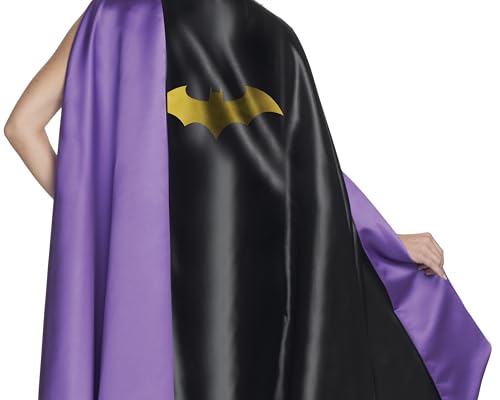 Rubie's Costume Co Women's DC Superheroes Deluxe Batgirl Cape, Black,purple, One size