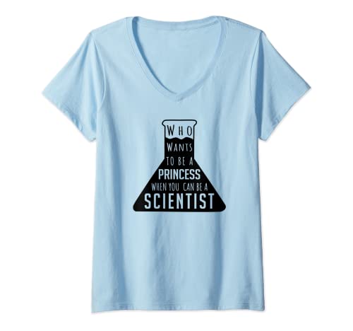 Mujer Divertida ciencia química para mujer, para estudiantes y profesores. Camiseta Cuello V