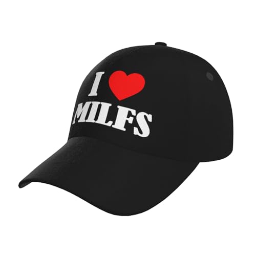 I Love Milfs Funny I Heart Milfs Baseball Hats for Men and Women - Classic Adjustable Hats