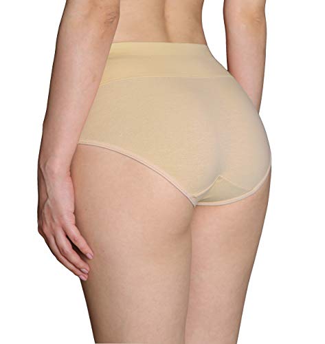 Image of Innersy Women's 5 Pack High Waist Tummy Control Solid Color Cotton Briefs Panties