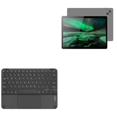 BoxWave Keyboard Compatible with Veidoo Tablet (13 in) - SlimKeys Bluetooth Keyboard with Trackpad, Portable Slim TouchPad - Jet Black