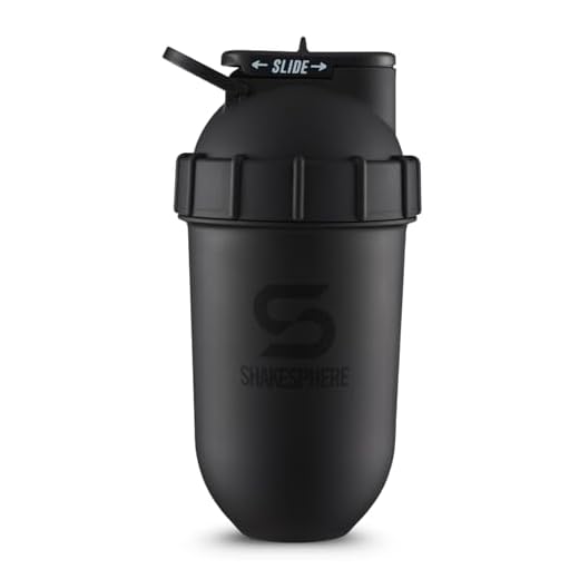 ShakeSphere Tumbler: Protein Shaker Bottle, 24oz ● Capsule Shape Mixing ● Easy Clean Up ● No Blending Ball or Whisk Needed ● BPA Free ● Mix & Drink Shakes, Smoothies, More (Matte Black)
