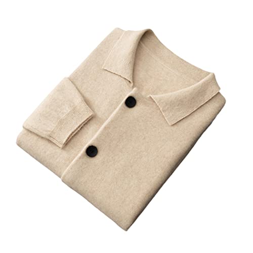 Pull en tricot pour homme col rabattu en cachemire doux contre le froid de l'hiver