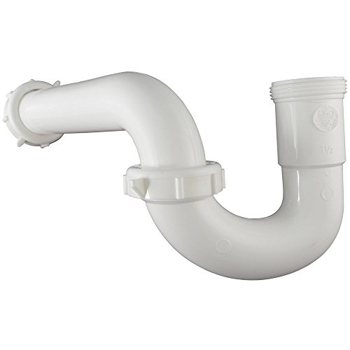 Keeney 400WK 1.25-in. x 1.5-in. Plastic P-Trap with Reducing Washer, White, 1-1/2-Inch or 1-1/4-Inch by 1-1/2-Inch