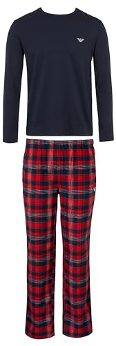 Emporio Armani Men's Tartan Flannel Long Pajamas