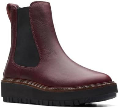 Clarks Women's Orianna Up Chelsea Boot, Burgundy Leather, 6.5 Review | Image 1