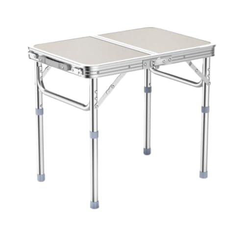 RAABYU Mesa Plegable Mesa De Camping Mesa De Picnic Mesa Plegable Pequeña Mesa De Camping Portátil con Soportes De Malla Aluminio Ligero Altura Ajustable Plegable