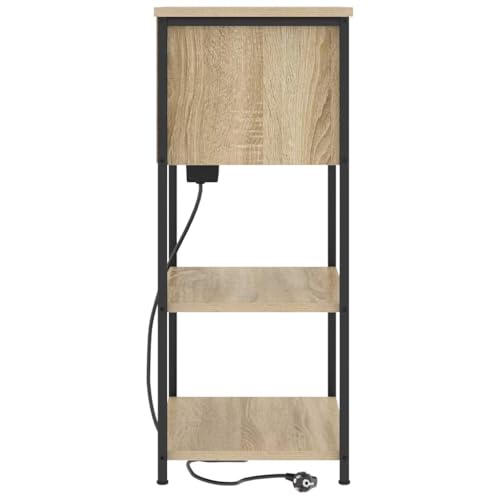 Petite Commode Chêne Sonoma pour une Chambre Ambiance Rustique et Connectée