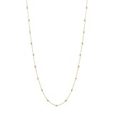 🔸 Design & style : collier en or 18 carats, délicat, inspiré par design Chaîne Élégante avec Petites Perles en Or facettée avec perle / perles. Poids : 2.24 gr – finition soignée et brillance durable.