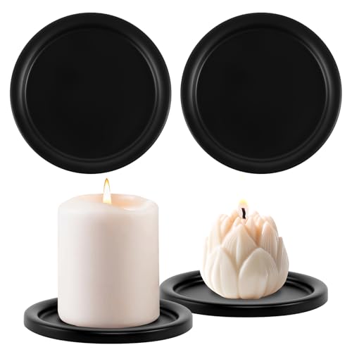 4 Stück Kerzenhalter Schwarz Kerzenhalter Stumpenkerzen...