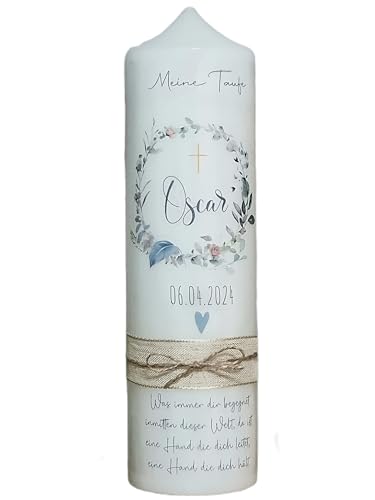 TAUFKERZE | KOMMUNIONKERZE | KONFIRMATIONKERZE ' Oscar'...