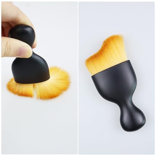 Image of Car Interior Cleaning Brush with Soft Bristle Car Detailing Brush | Car Cleaning Brush with Protective Cover Multipurpose Dust Removal Cleaning Brush for Automotive Dashboard, Vents, Seats