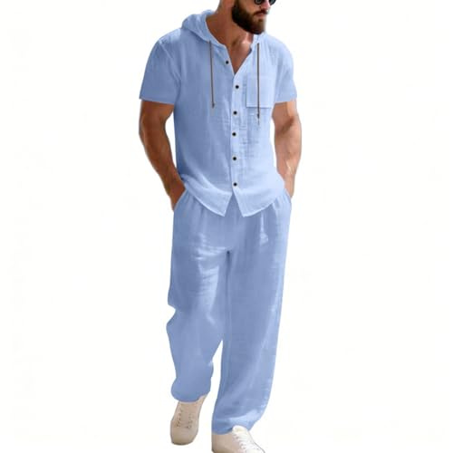 Camisa informal y pantalones largos de verano de corte holgado