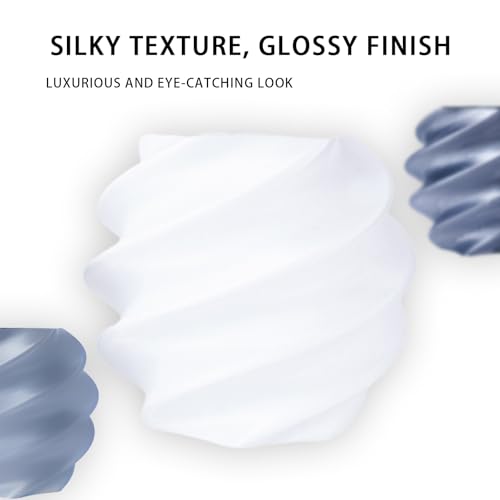 Image of Silk PLA White Floating Gloss 3D Printing Filament Pearlescent White Aurora Premium Texture 3D Printing Filament for FDM Printers