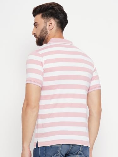 Image of UNIBERRY Men's Cotton Blend Half Sleeve Printed Polo Neck T-Shirt Has A Short Sleeve & Pocket On ChestBZRMT6-MR