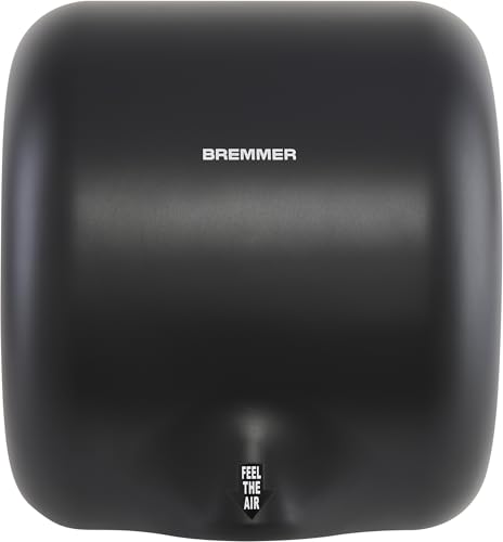 Bremmer Generic Turbo Hand Dryer High Velocity Low Energy Eco Friendly Electric Hand Dryer for Commercial Toilets Black