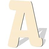 17 Inch Large Wooden Letters, Big Wooden Alphabet Letters for Wall Decor Paintable Large Thick Wood Letters A for Crafts Wooden Cutout Sign for Nursery Birthday Wedding Party Home Decoration