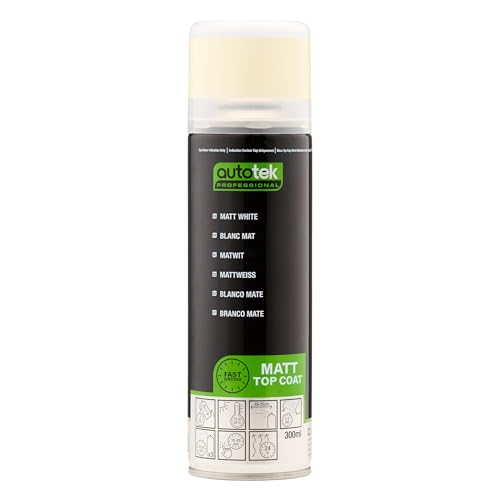 AutoTek Professional Matt White Spray Paint, Aerosol spray, 300 ml