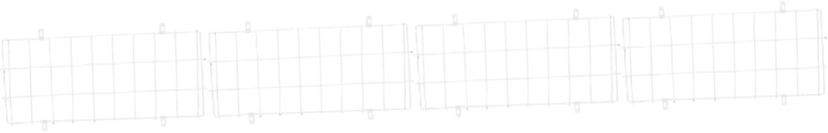 OSALADI 4pcs Protective Grill Exit Sign Damage Cage Emergency Signal Protective Covers Wire Guard for Exit Sign Air Conditioner Cage Exit Sign Light Protective Guard White Stainless Steel