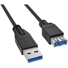 كابل زعيم 15 قدم USB 3.0 ذكر إلى كابل تمديد أنثى ، أسود