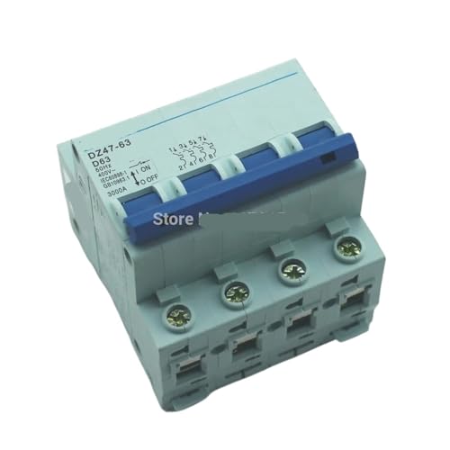 Disjoncteur 4P 63A 240V/415V type C tétrapolaire pour tableau électrique
