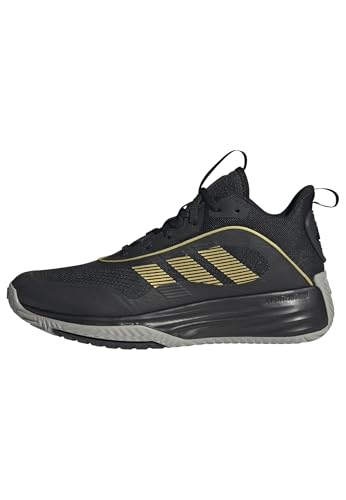 adidas Herren Own The Game 3 Shoes, Core Black/Gold Metallic/MGH Solid Grey, 45 1/3 EU