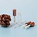 BQLZR Rose Gold Lip Gloss Tubes 1.2ml Empty Plastic Clear Lip Balm Bottle Container Cosmetic Makeup Tools with Stopper Pack of 20