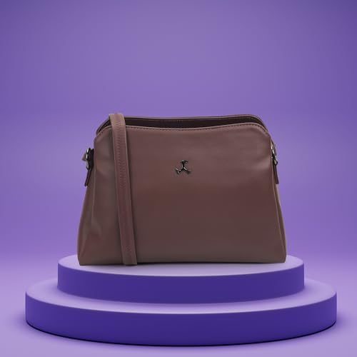 Image of Mochi Women Casual Faux leather Soft Body Zipper closure Solid Sling Bag