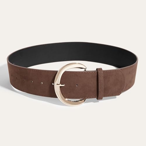 Fashion Women's Retro Wide Faux Suede Leather Waist Belt for Jeans Dress Coats Casual Wear4