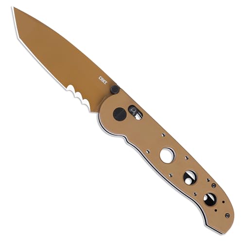 Image of CRKT M16-14XD Folding Knife with Crossbar Lock: D2 Steel Plain Edge Blade, Grivory Handle, Reversible Pocket Clip, M16-14XD
