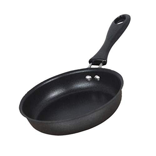LZL Sartén 12cm Antiadherente Pan Negro Pequeño sartén de Hierro Redondo Huevo Pan de fritada del Huevo sartén Resistente del rasguño de Cocina Utensilios de Cocina Sartén Antiadherente