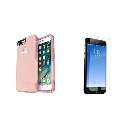 OtterBox Commuter Series Case for iPhone 8 Plus & iPhone 7 Plus (ONLY) - Ballet Way & ZAGG InvisibleShield Glass+ Screen Protector  Fits iPhone 8 Plus, iPhone 7 Plus, iPhone 6s Plus, iPhone 6 Plus